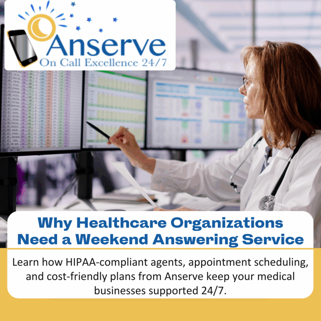Weekend answering services for healthcare providers