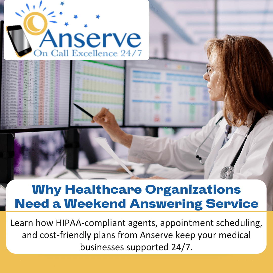 Weekend answering services for healthcare providers