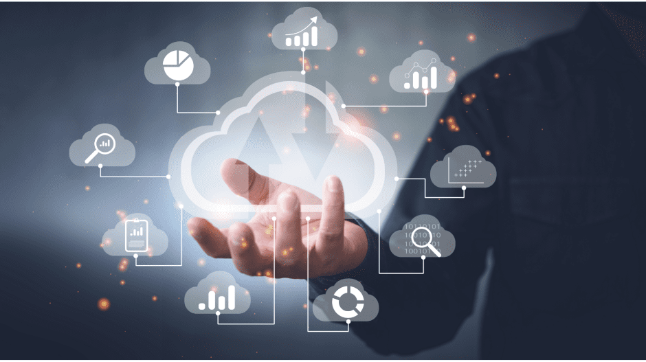 Big data analytics and business intelligence concept with chart