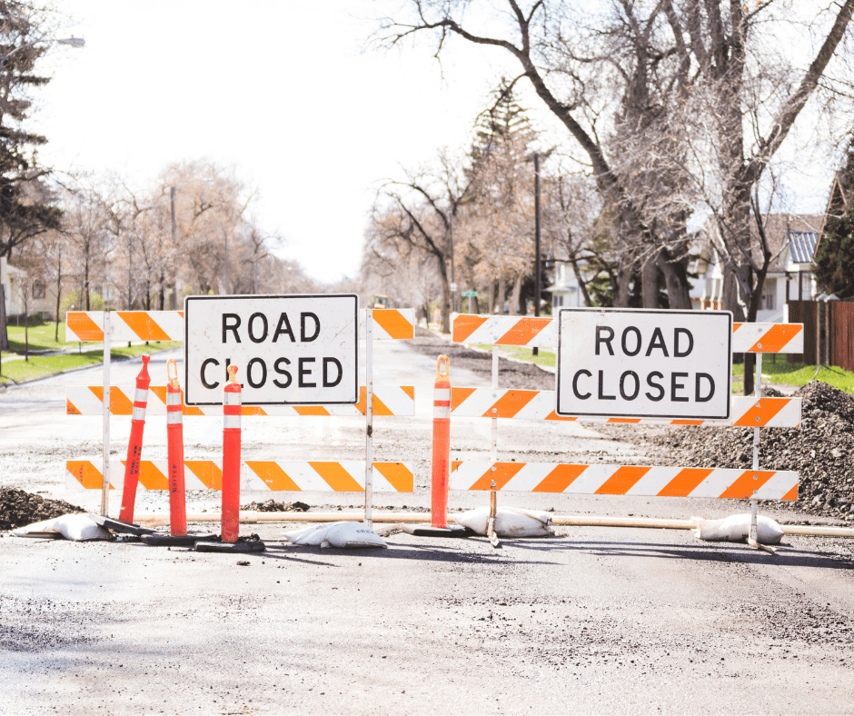 Road Closed Barrier